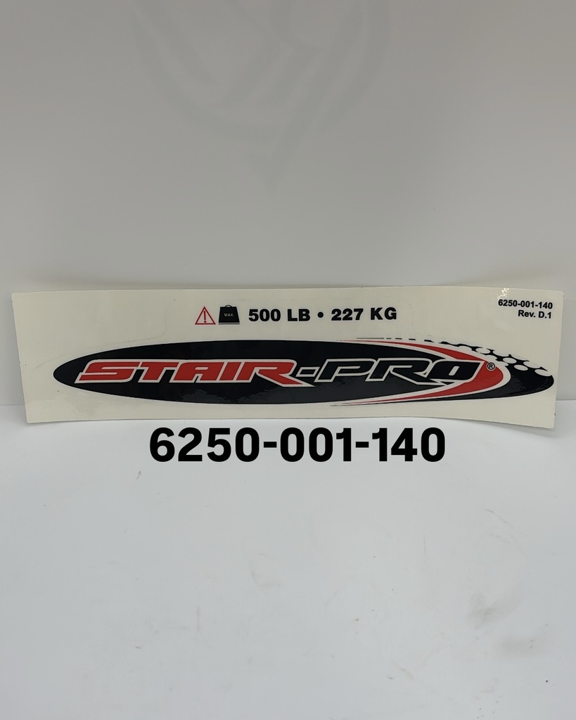 500LB STAIR PRO LABEL