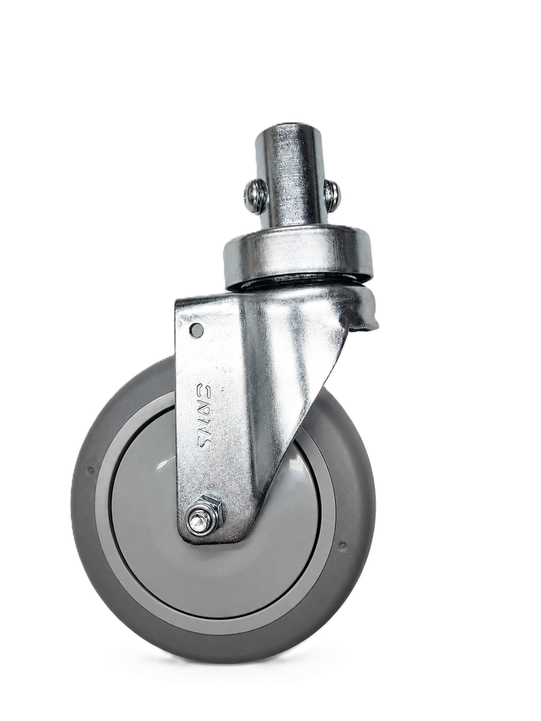 125mm CENTRAL LOCKING CSTR W/ TPU WHL [28mm x 19mm]  Pivot seul 