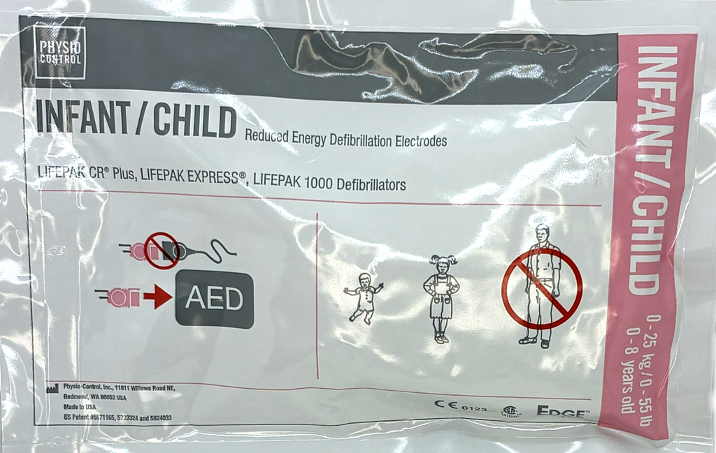 LP Électrodes Lifepak/Physio-Control pédiatrique