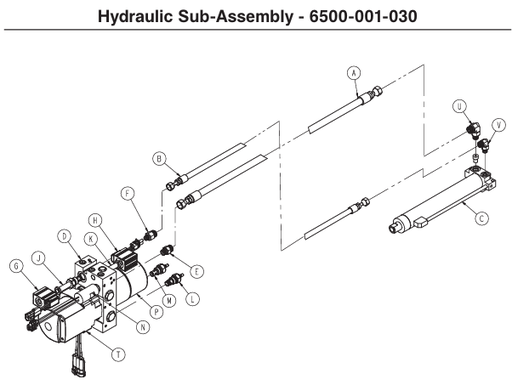 [6500-101-030] HYDRAULIC SUB-ASSEMBLY XT/IT